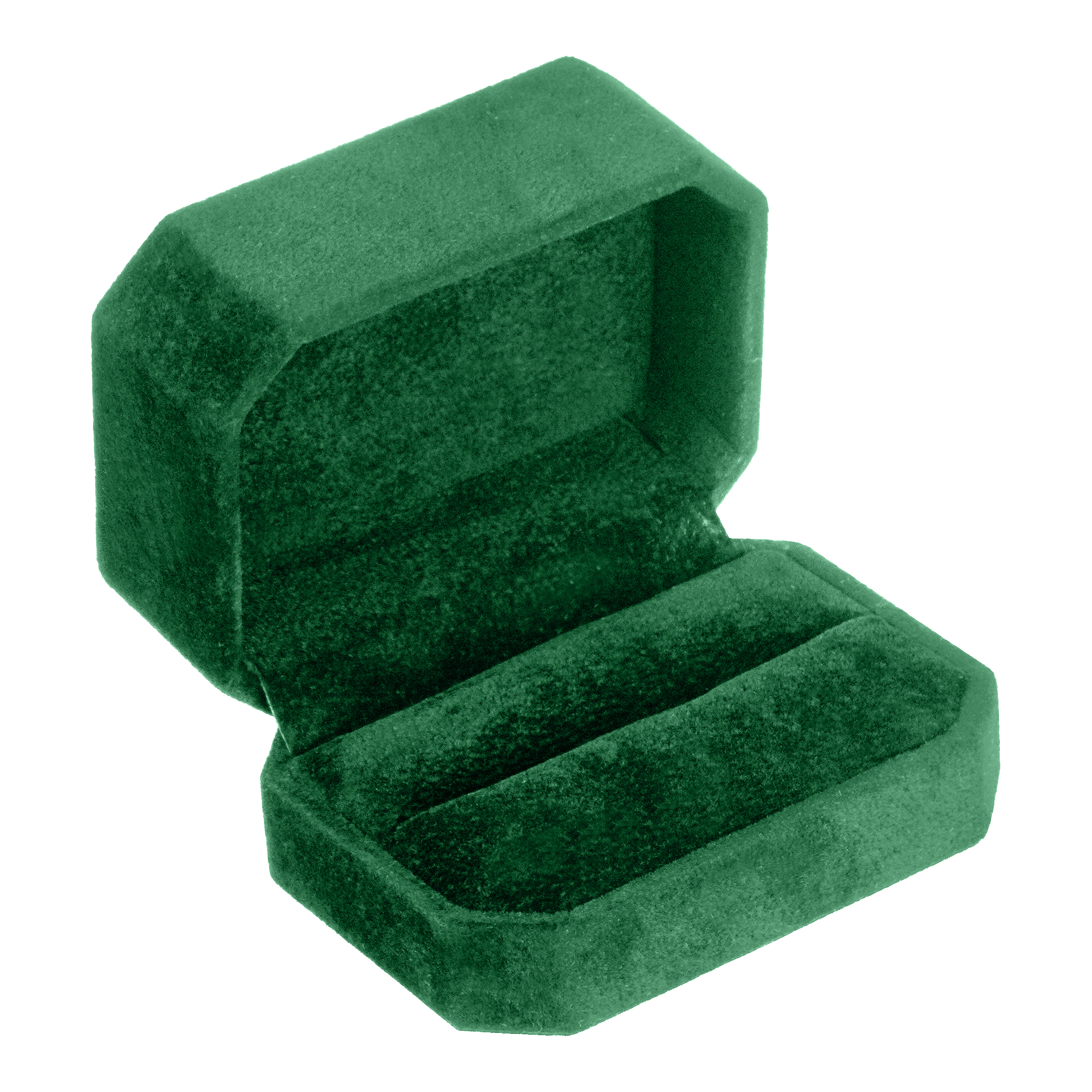 Double Ring Box Wrapped and Lined with Rich Nova Suede