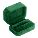 Double Ring Box Wrapped and Lined with Rich Nova Suede