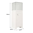 Glossy Wood and Aluminum Jewelry Showcase with LED Lighting System