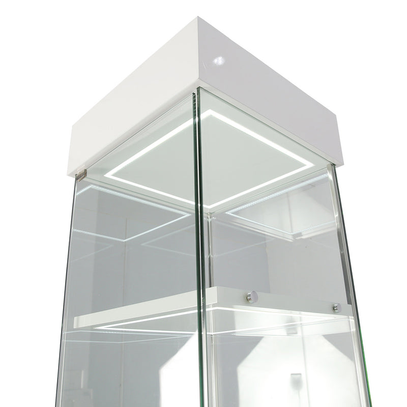 Glass Display Jewelry Showcase with LED Lighting System