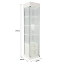 Glass Display Jewelry Showcase with LED Lighting System