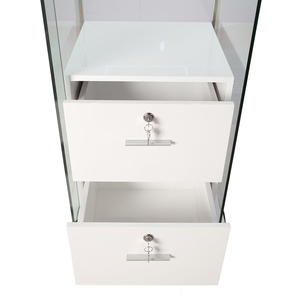 Glass Display Jewelry Showcase with LED Lighting System