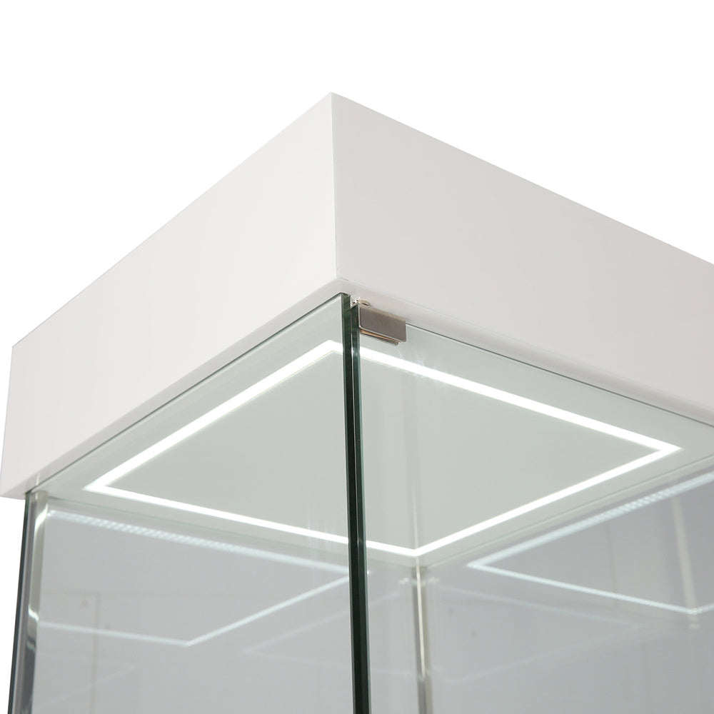 Glass Display Jewelry Showcase with LED Lighting System