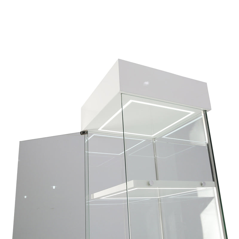 Glass Display Jewelry Showcase with LED Lighting System