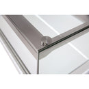 White Gloss Wood with Aluminum Frame Jewelry Display Showcase