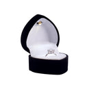 Suede Heart Ring Box with LED Light
