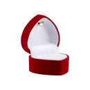 Suede Heart Ring Box with LED Light
