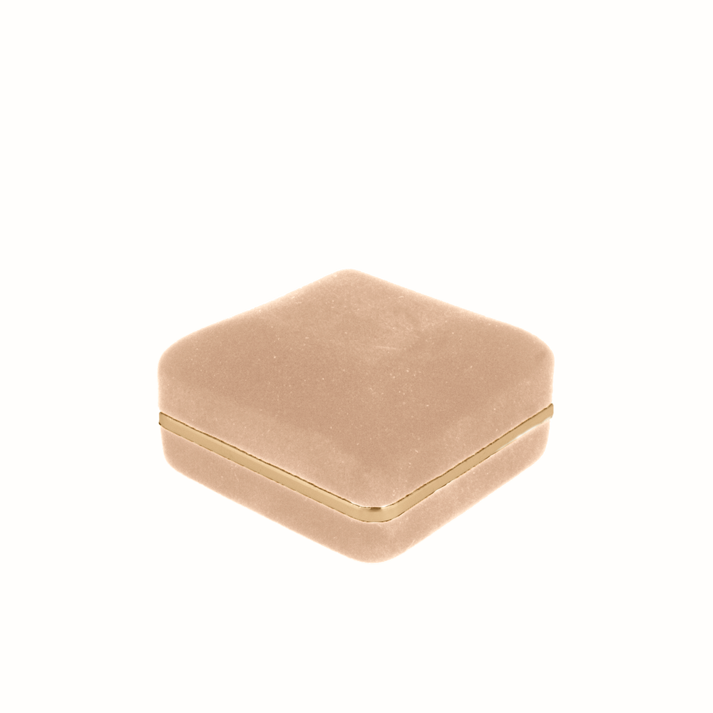 Velvet Tie Clip Box with Gold Rims and Matching Insert