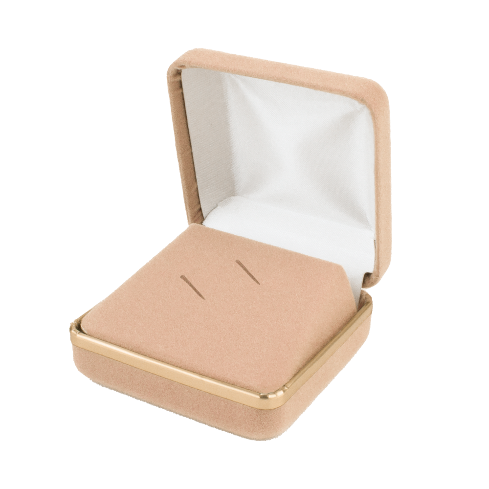 Velvet Tie Clip Box with Gold Rims and Matching Insert