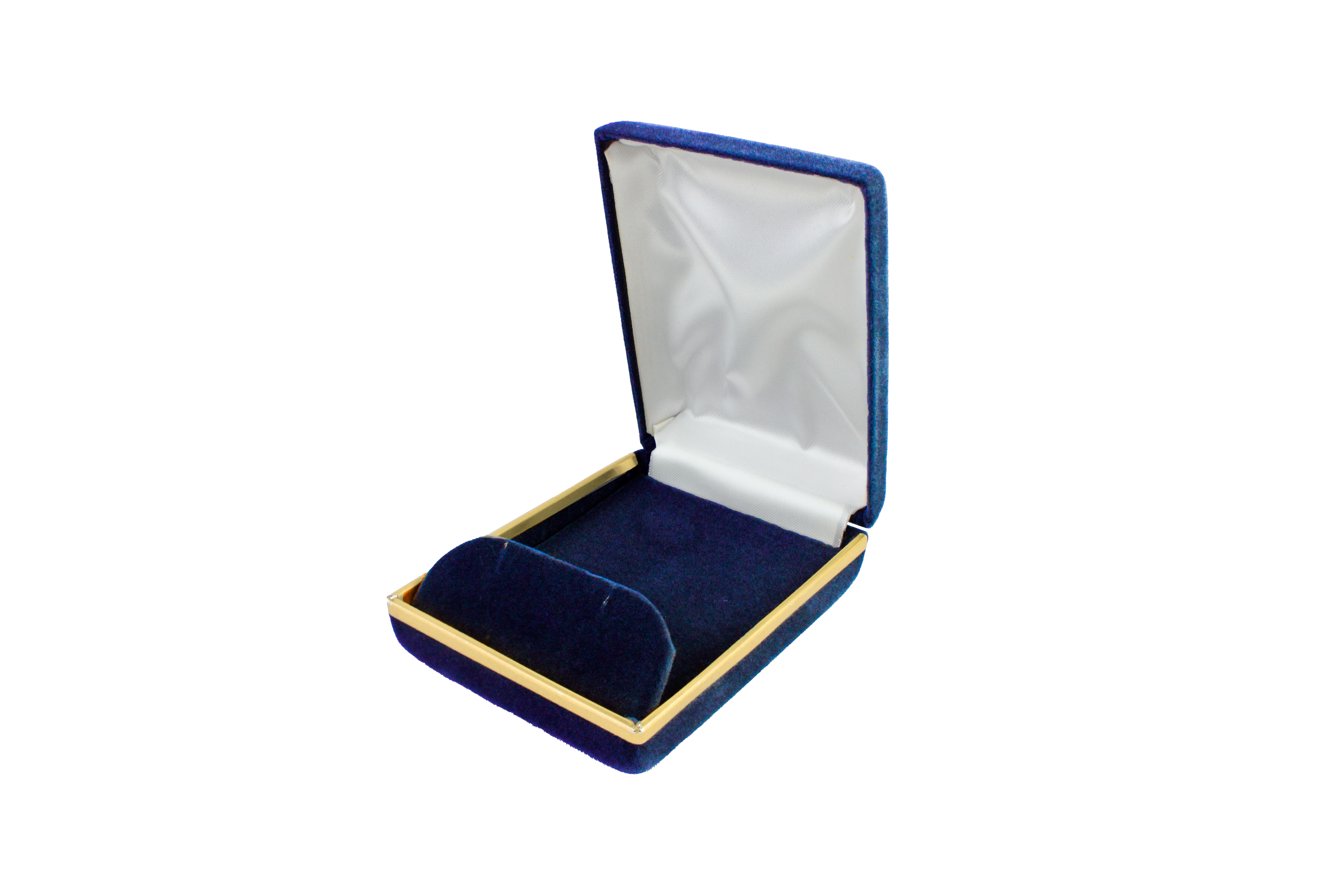 Velvet Large Earring Box with Gold Rims and Matching Insert