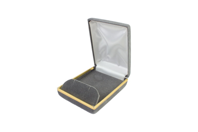 Velvet Large Earring Box with Gold Rims and Matching Insert