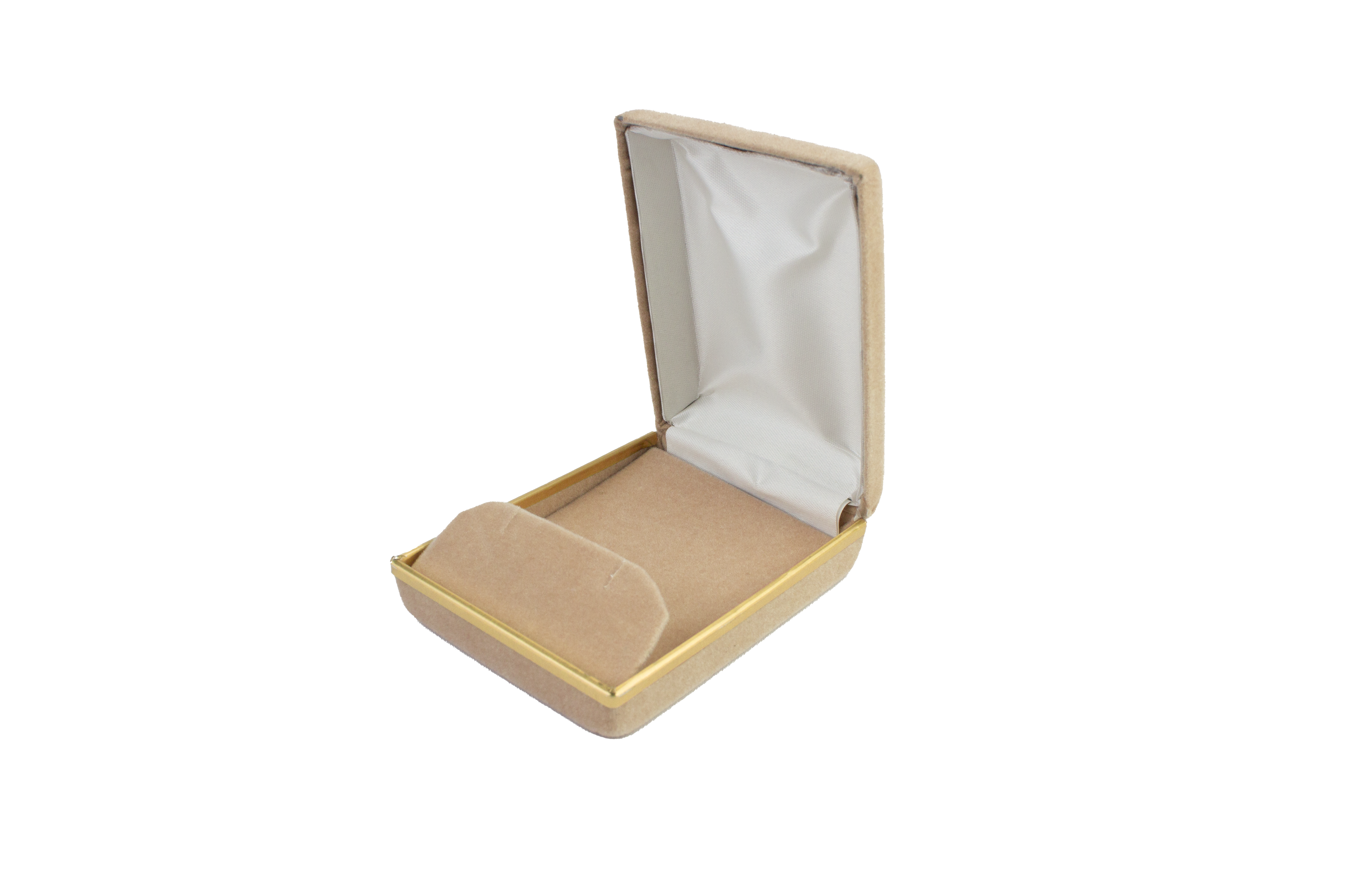 Velvet Large Earring Box with Gold Rims and Matching Insert