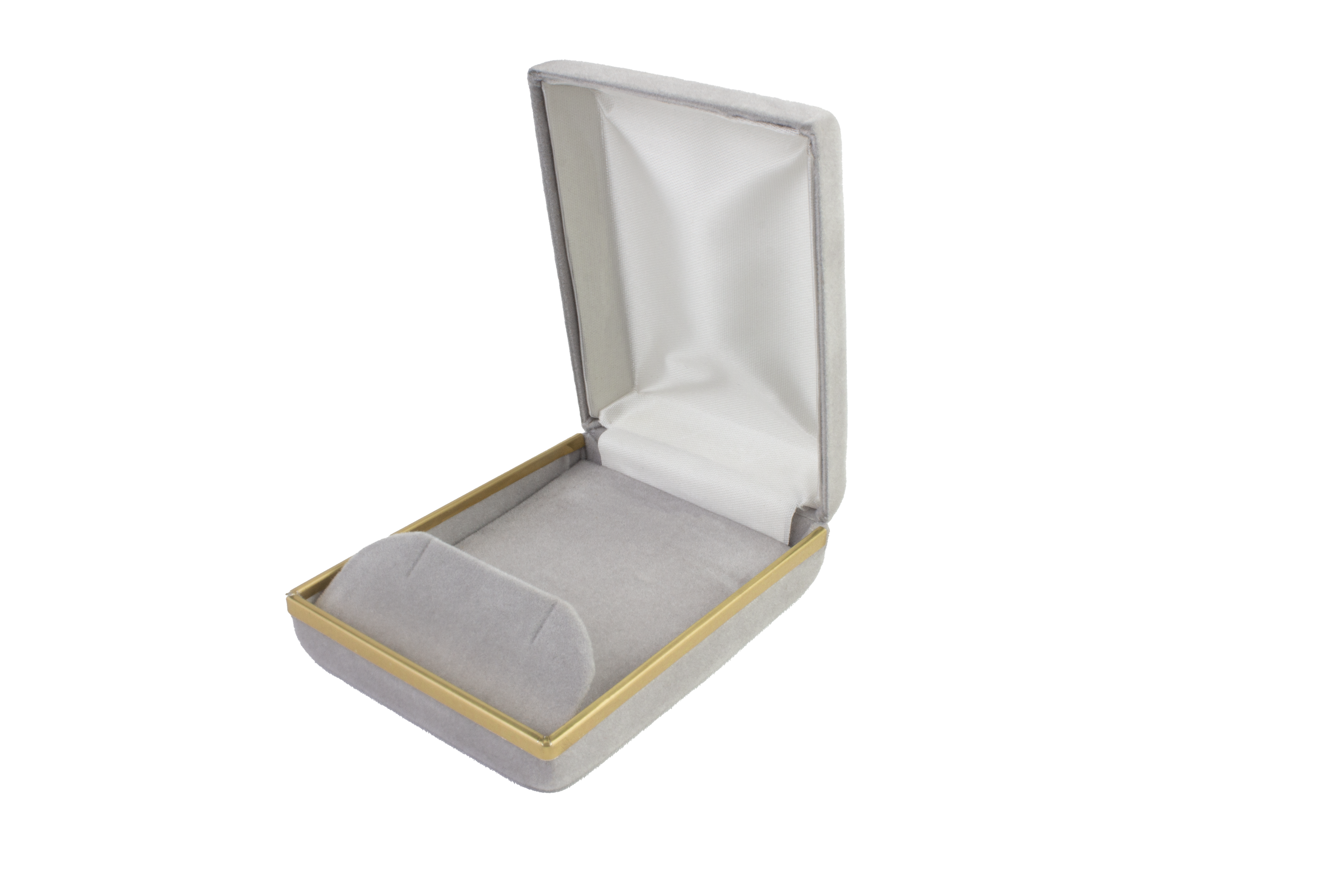 Velvet Large Earring Box with Gold Rims and Matching Insert