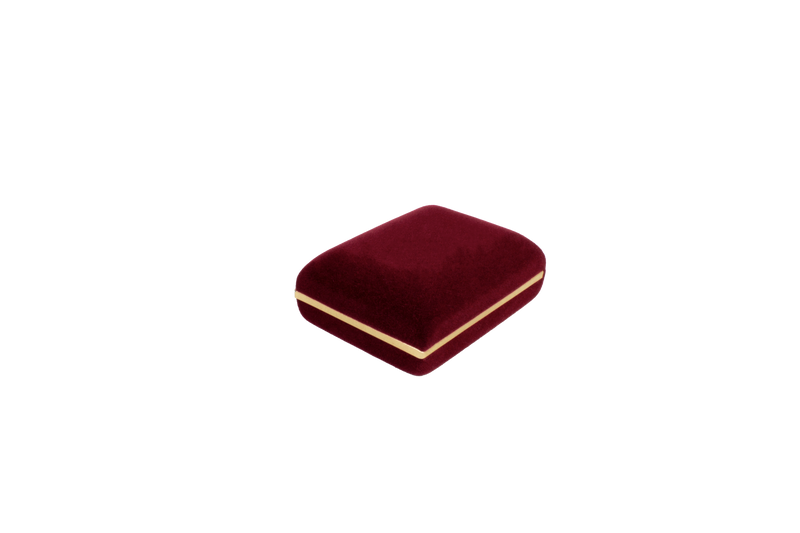Velvet Large Earring Box with Gold Rims and Matching Insert