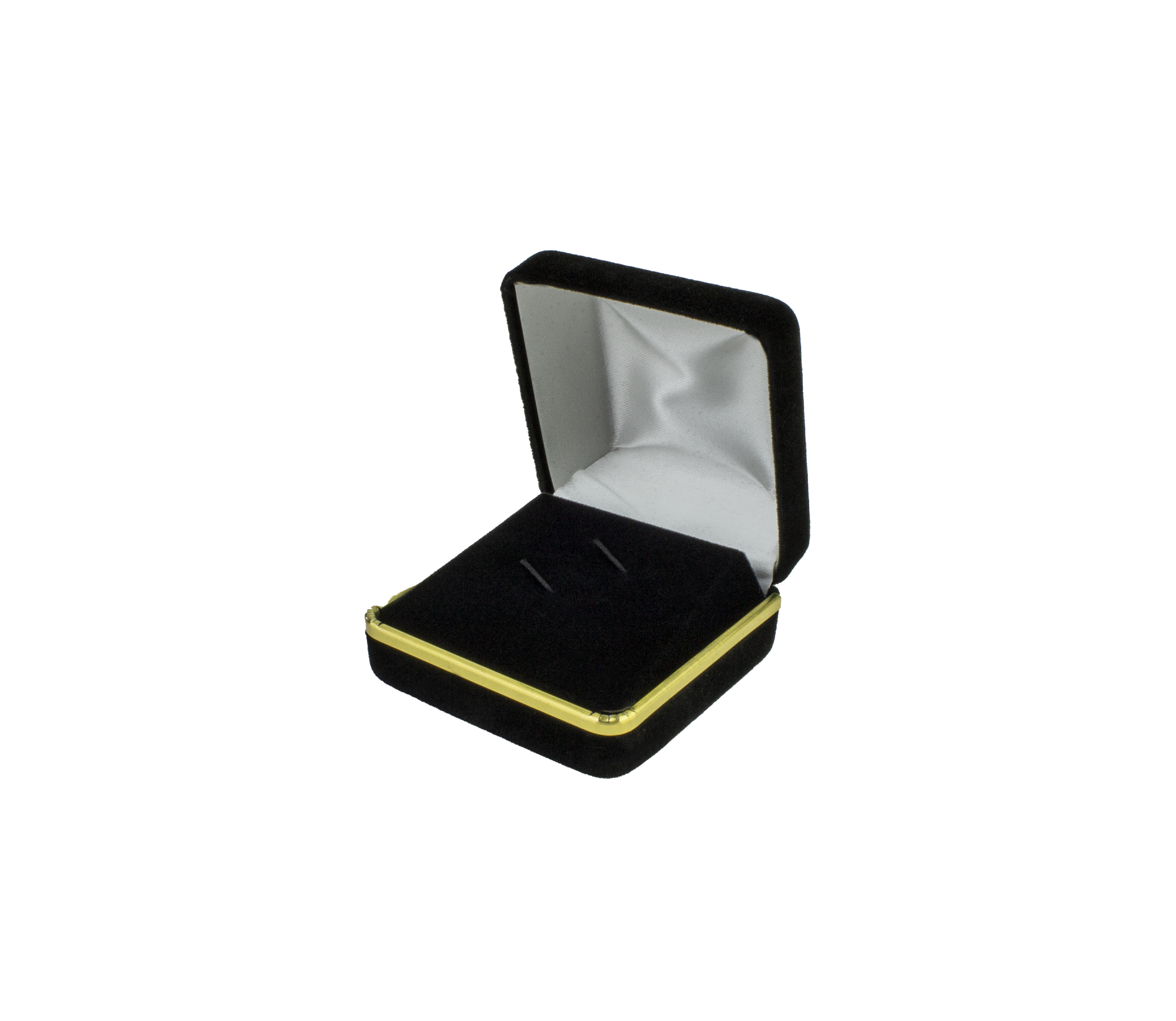 Velvet Tie Clip Box with Gold Rims and Matching Insert