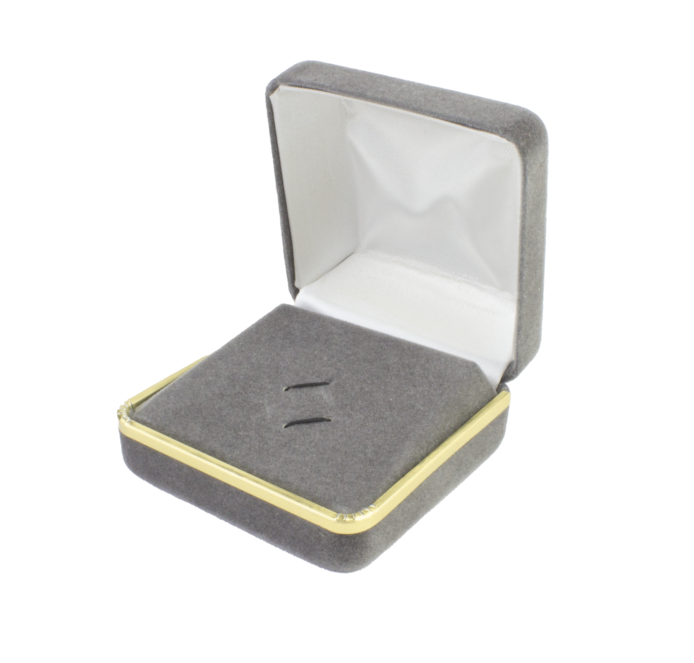 Velvet Tie Clip Box with Gold Rims and Matching Insert