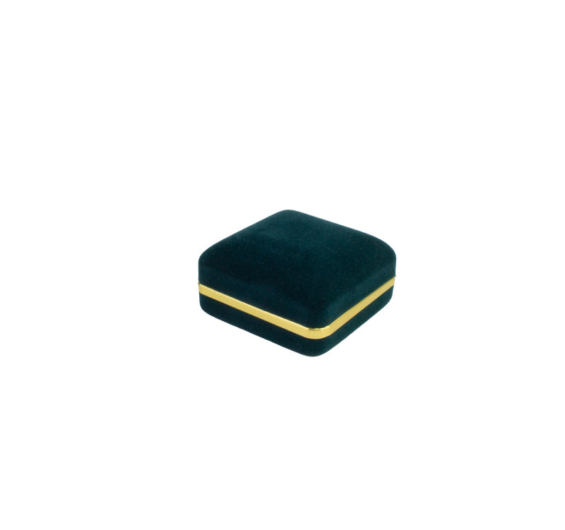 Velvet Tie Clip Box with Gold Rims and Matching Insert