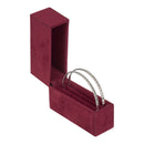 Vertical Large Hoop Box with Matching Suede Interior