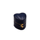 Leatherette Paper Covered Heart Shaped Single Ring Box