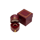Leatherette Paper Covered Heart Shaped Single Ring Box