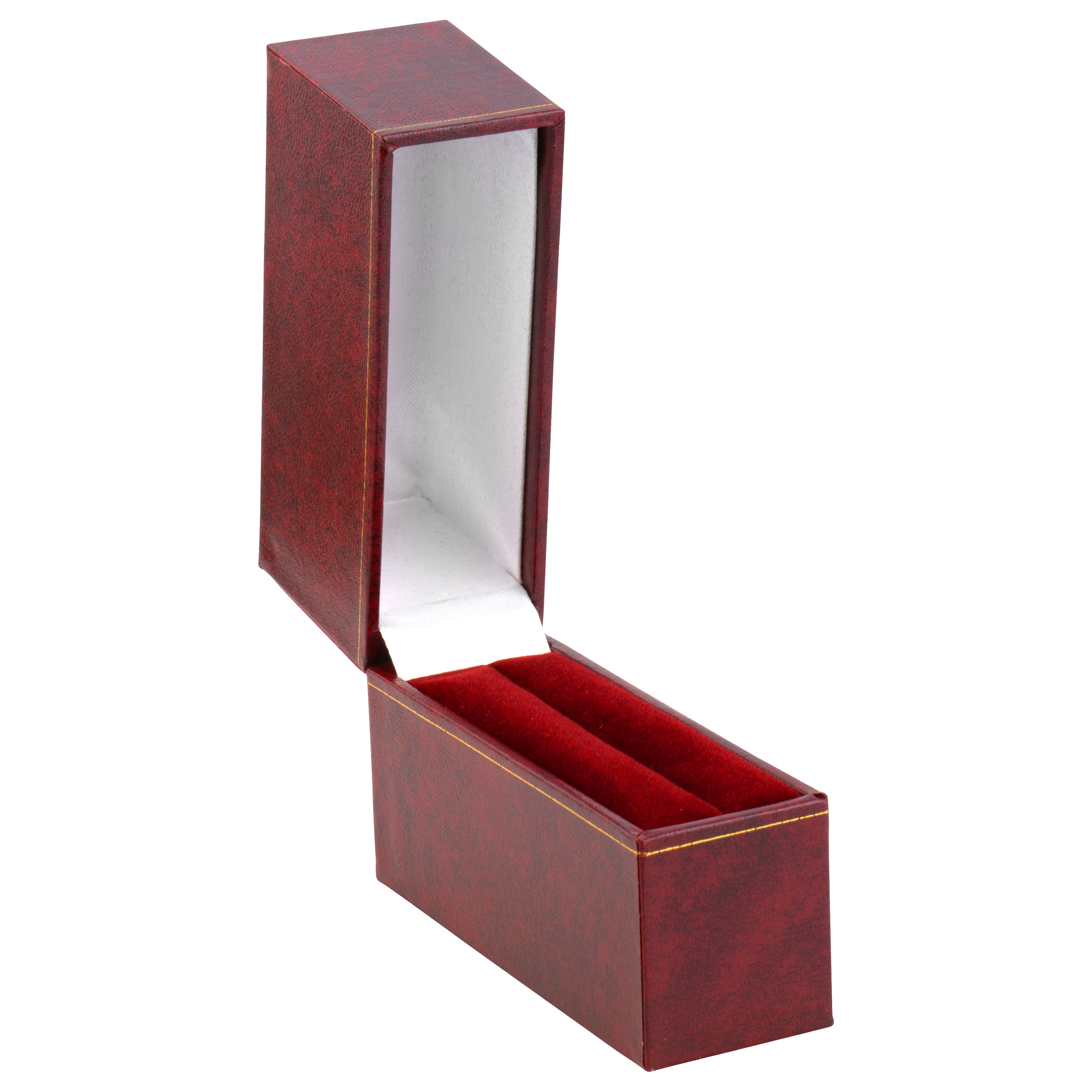 Paper Covered Standing Bangle Box with Gold Accent