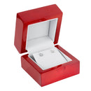 High Shine Mahogany Color Wooden Single Earring Box
