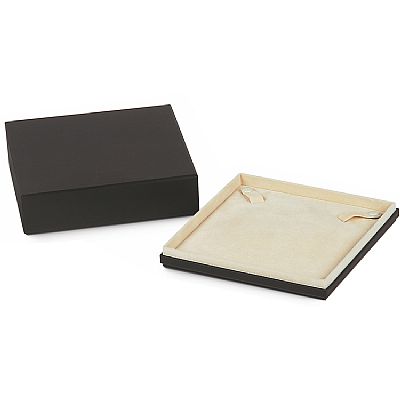 Paper Covered Cardboard Pearl Box with Suede Insert