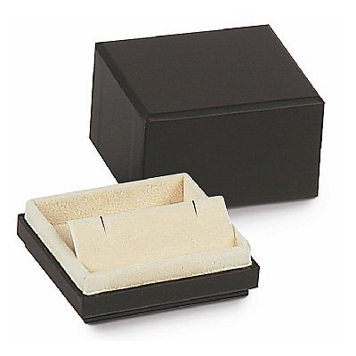 Paper Covered Cardboard Single Earring Box with Suede Insert
