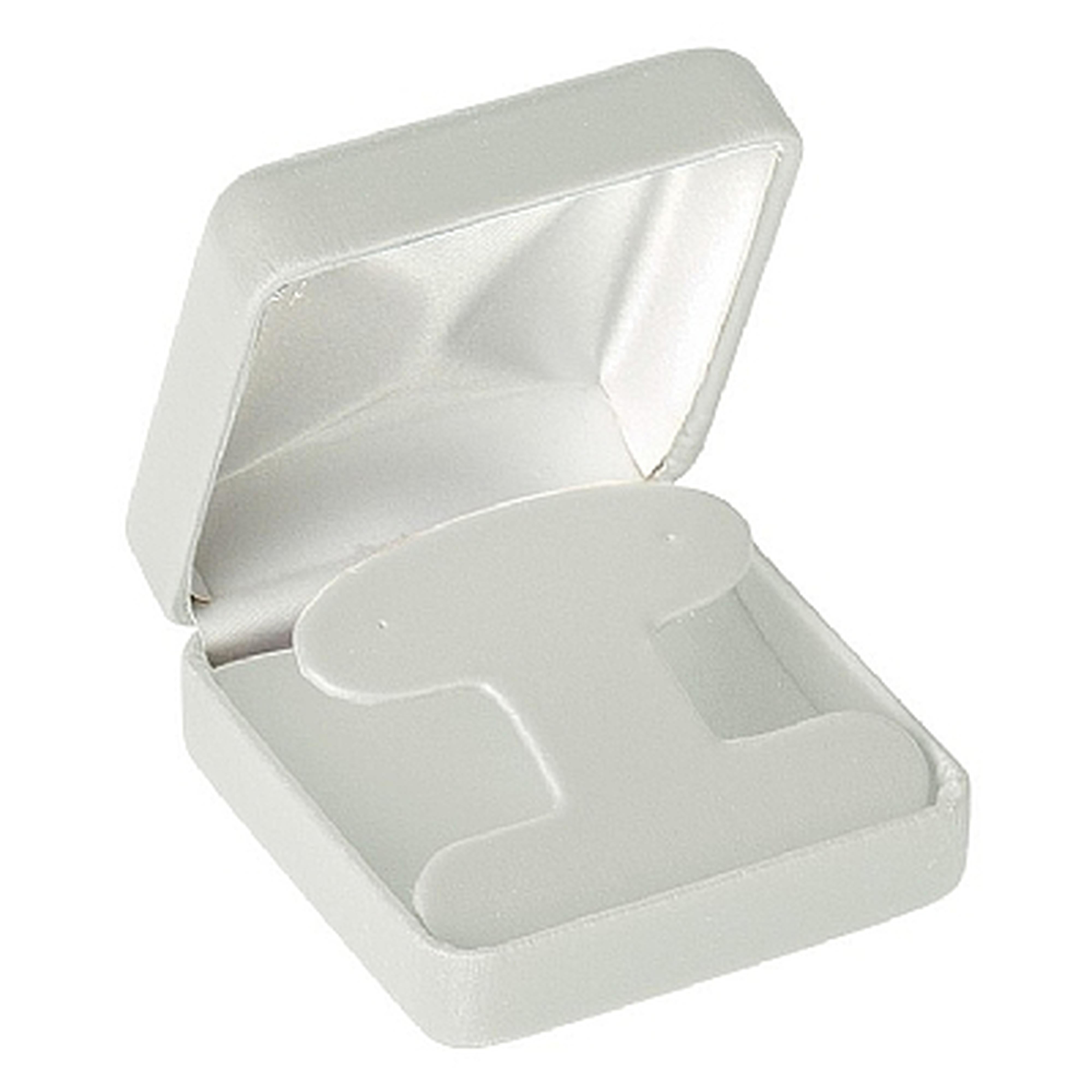 Leatherette French Clip Earring Box with Matching Leather Feel Inserts