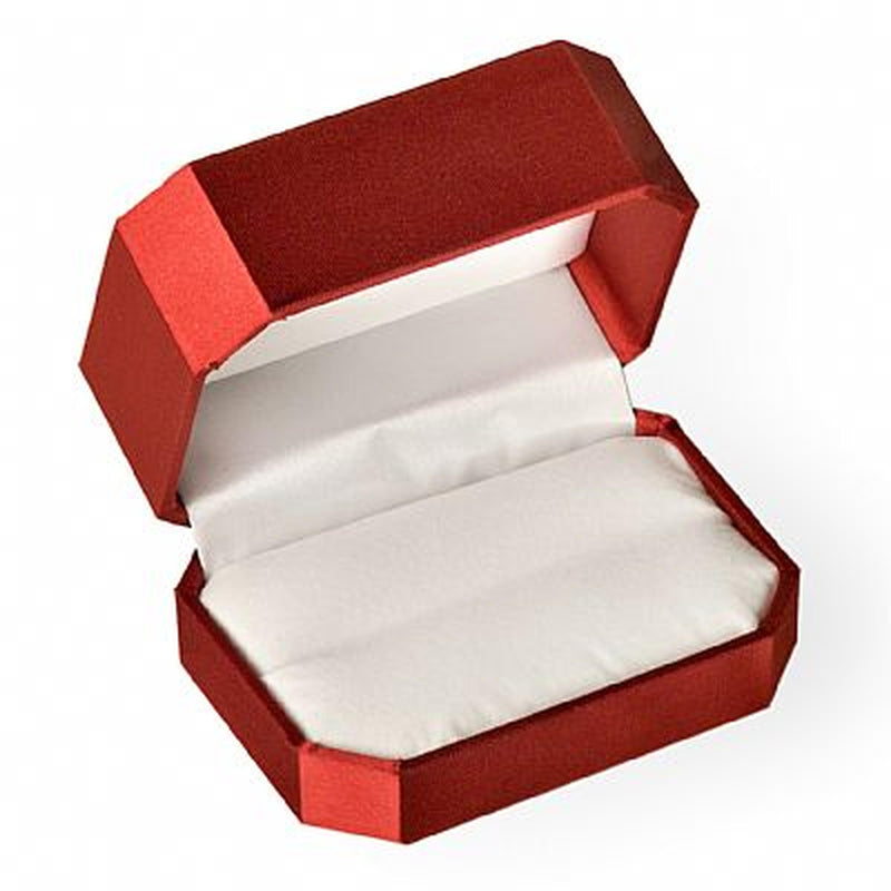 Velvet and Satin Double Ring Box with Bow