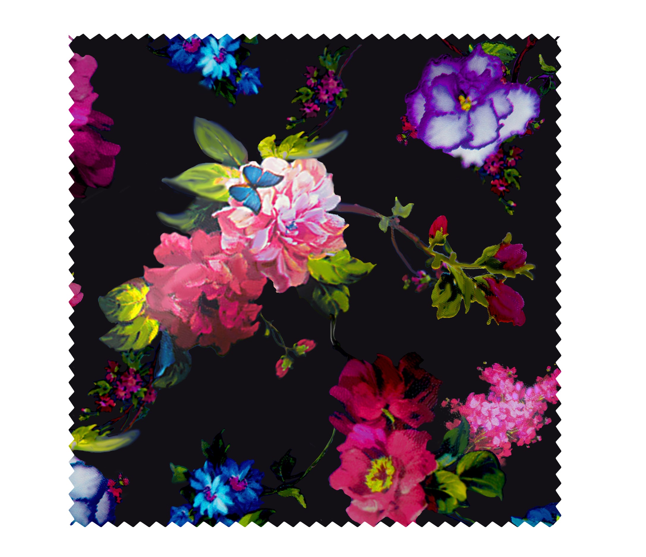 Floral PU Eyewear Case with Coordinating Cloth