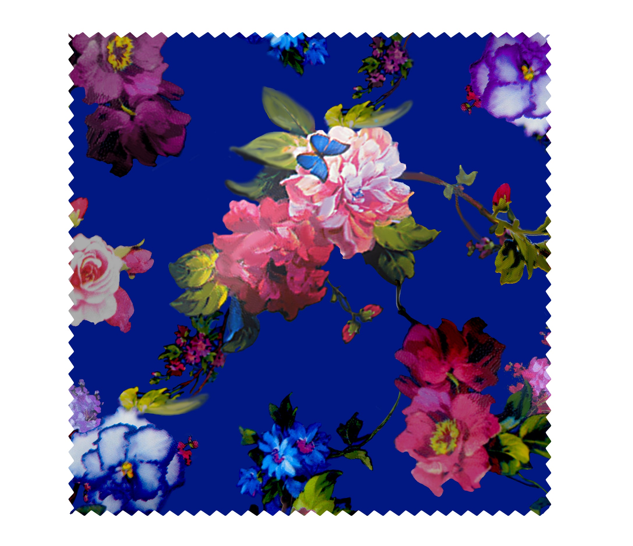 Floral PU Eyewear Case with Coordinating Cloth