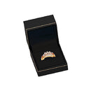 Paper Covered Single Ring Box with Gold Accent