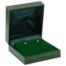 Paper Covered Hoop Earring Box with Gold Accent