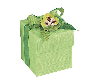 Lime Linen Confection Boxes