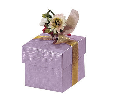 Lilac Linen Confection Boxes
