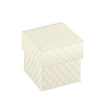 White Quilted Embossed Confection Boxes