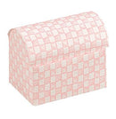Pink and White Checked Linen Confection Boxes