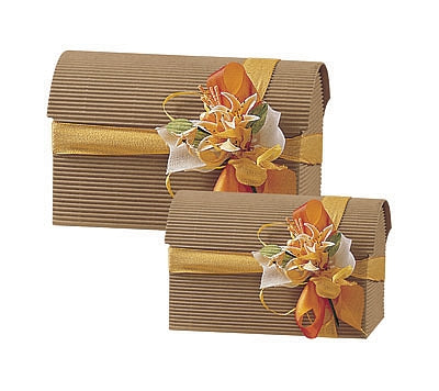 Natural Ribbed Confection Boxes
