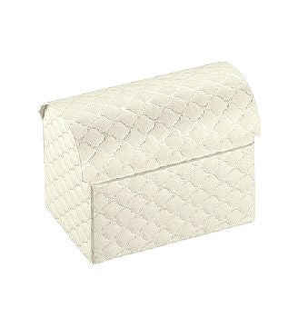 White Quilted Embossed Confection Boxes
