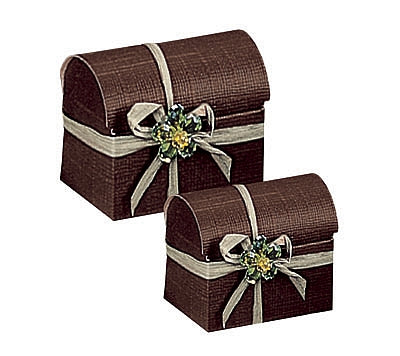 Chocolate Linen Confection Boxes