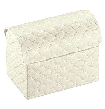 White Quilted Embossed Confection Boxes