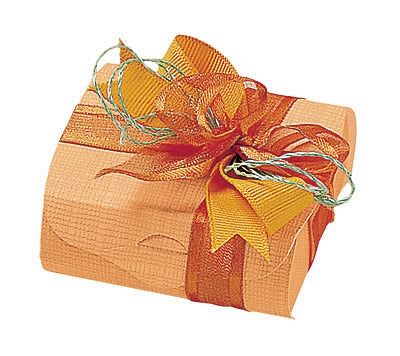 Orange Linen Confection Boxes