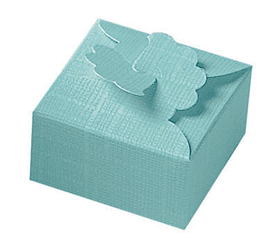 Aqua Linen Confection Boxes