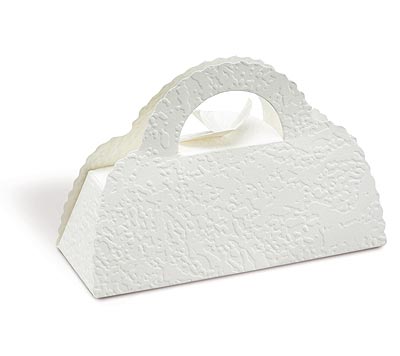 Ivory Embossed Confection Boxes
