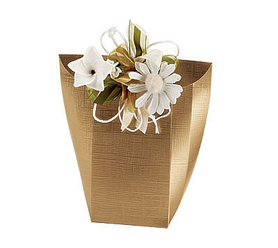 Gold Linen Confection Boxes