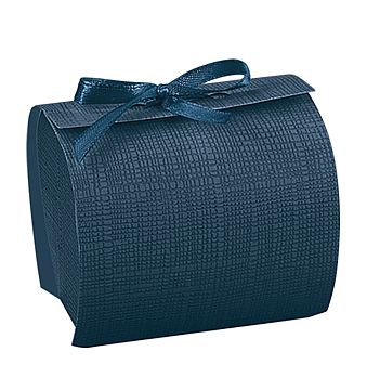 Navy Blue Linen Confection Boxes