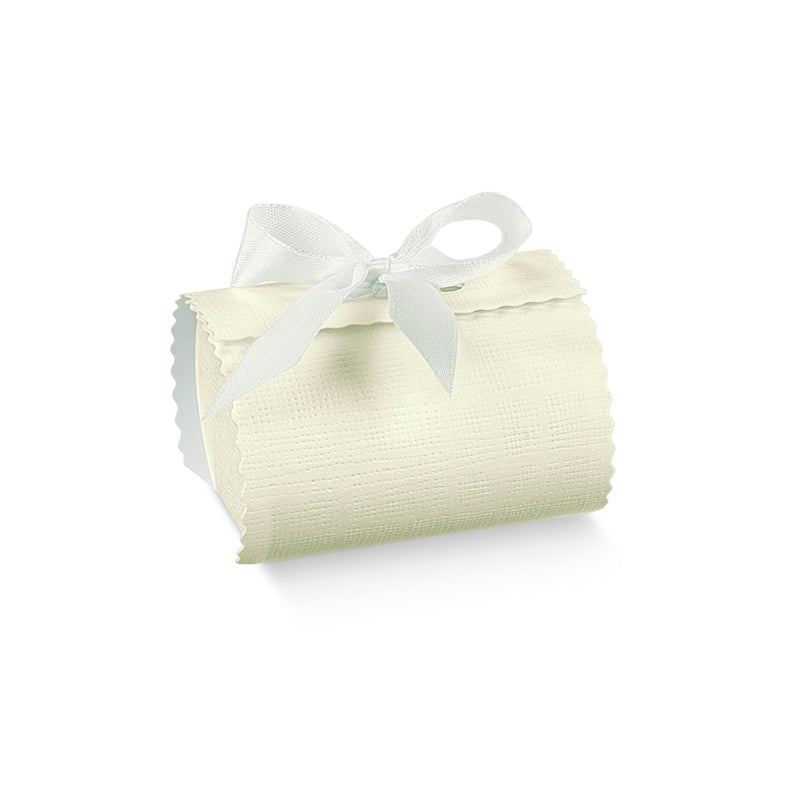 White Linen Confection Boxes