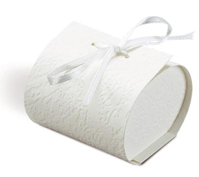 Ivory Embossed Confection Boxes