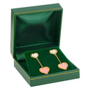 Paper Covered Clip Earring Box with Gold Accent